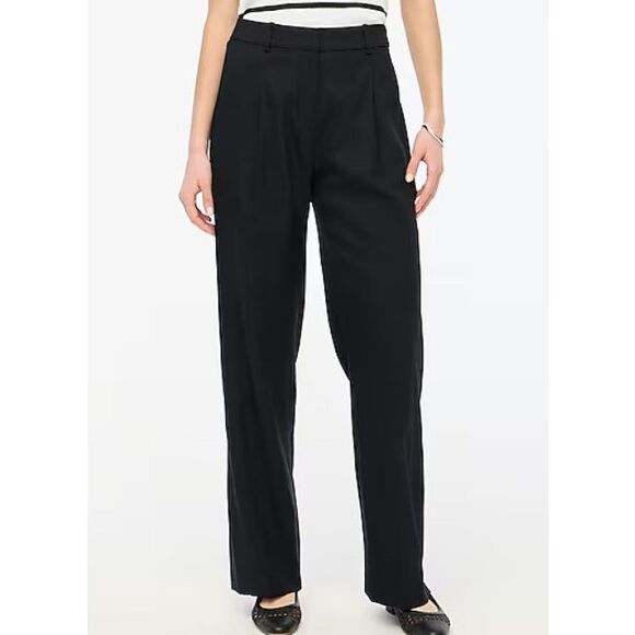 J. Crew Factory wide leg pleated‎ trouser pant size 00 - Picture 1 of 13